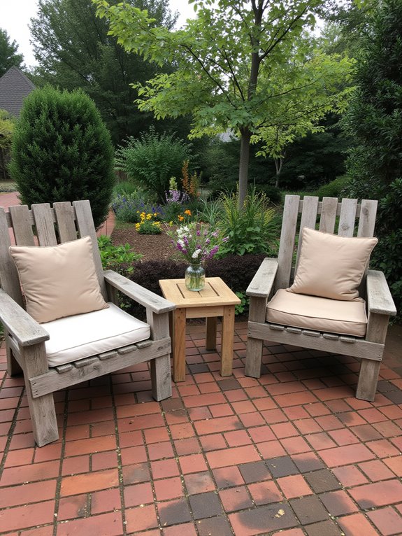 cozy rustic outdoor seating