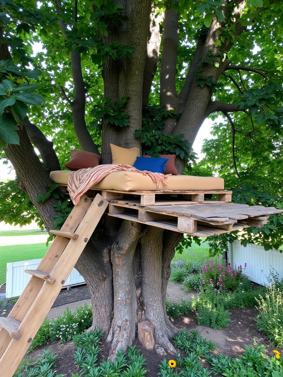 cozy treetop lounge retreat