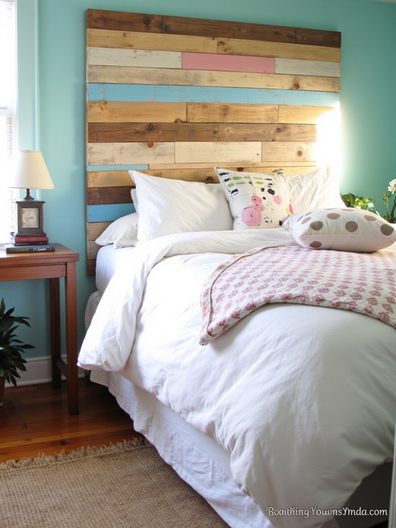 create unique pallet headboard