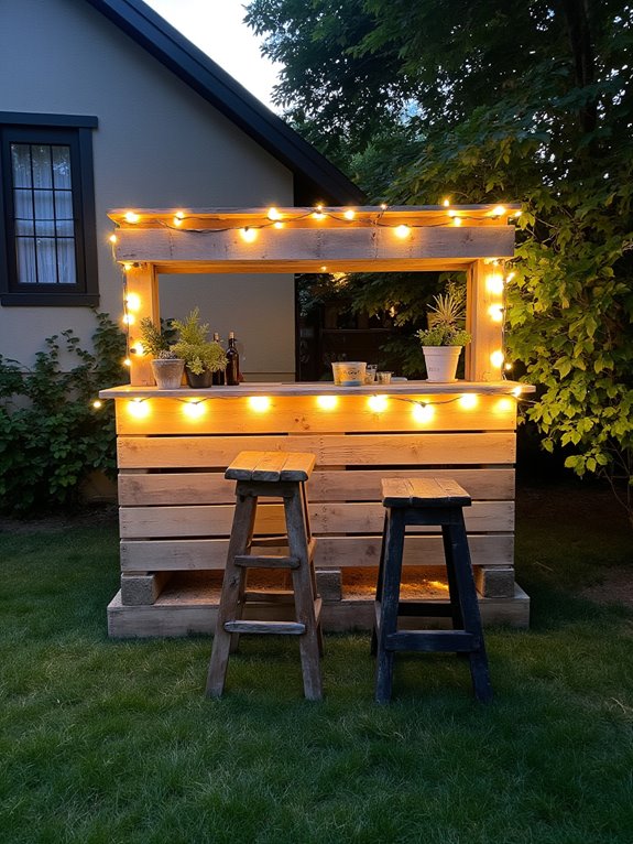 creative outdoor pallet bars