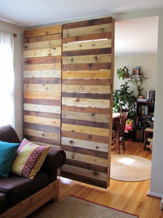 creative reclaimed wood divider