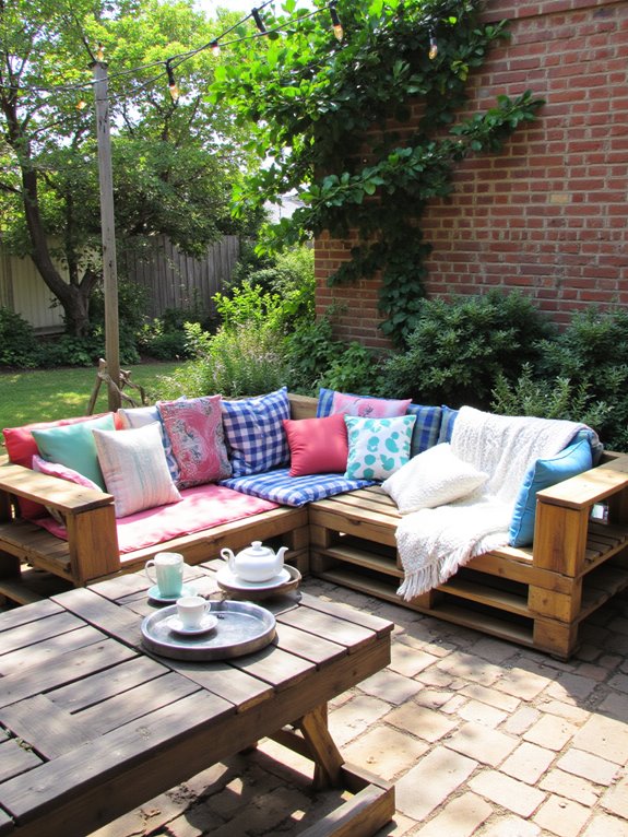 customizable outdoor pallet sofas