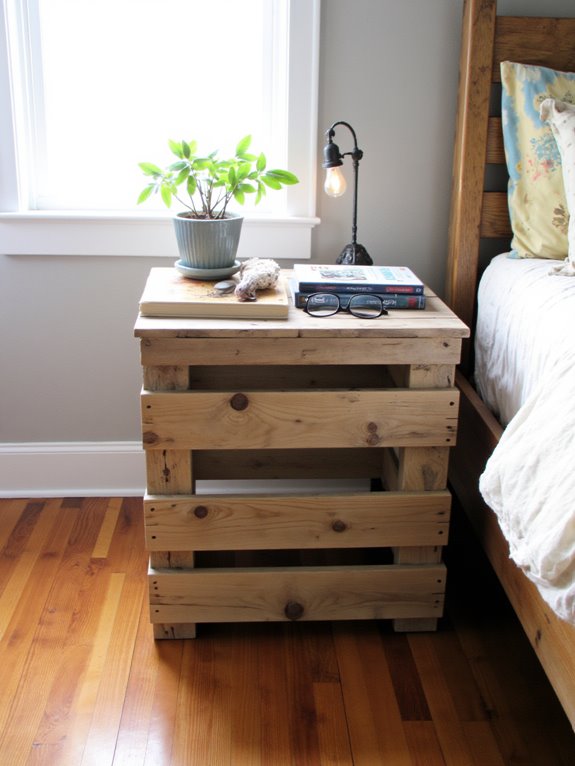 customizable pallet nightstand design