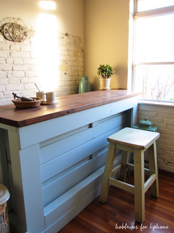 customizing pallet breakfast bar