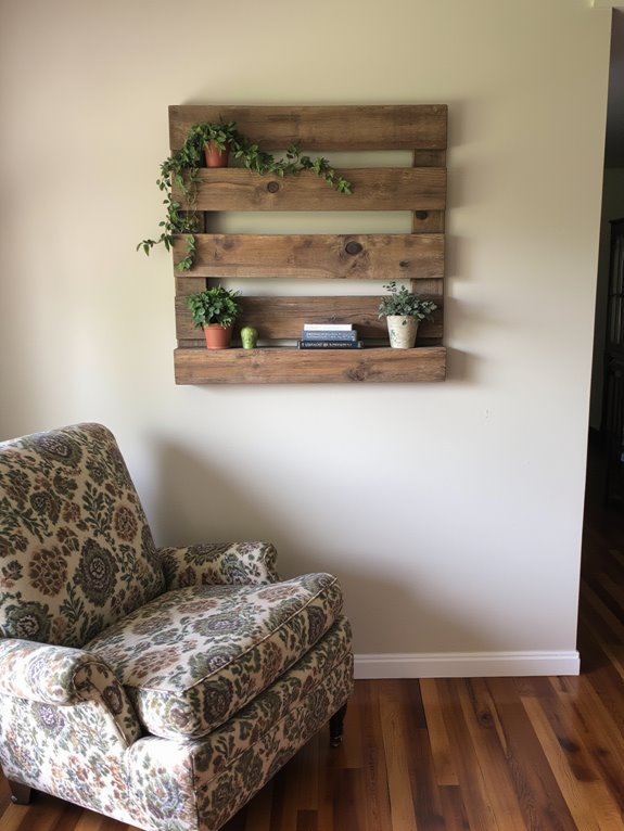 diy decorative pallet shelf