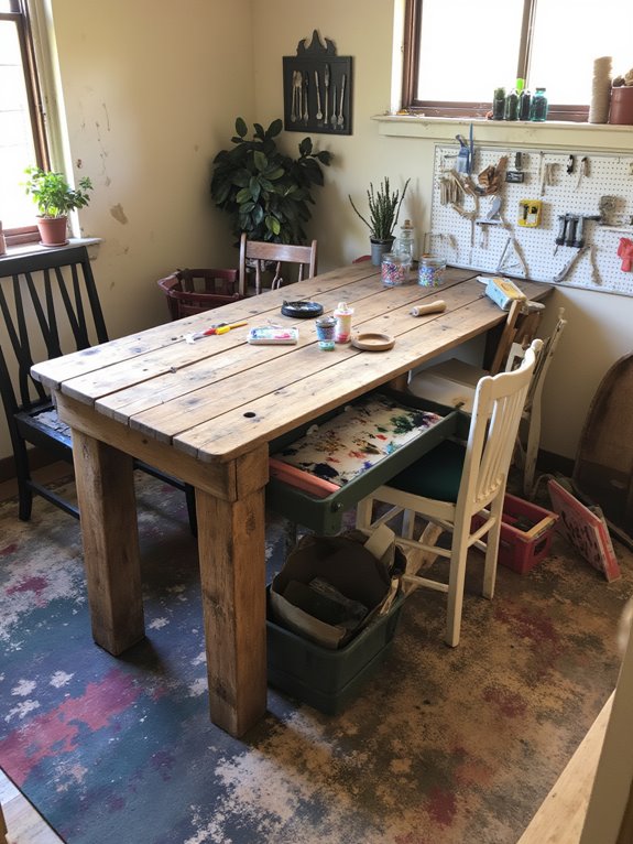 diy pallet craft table