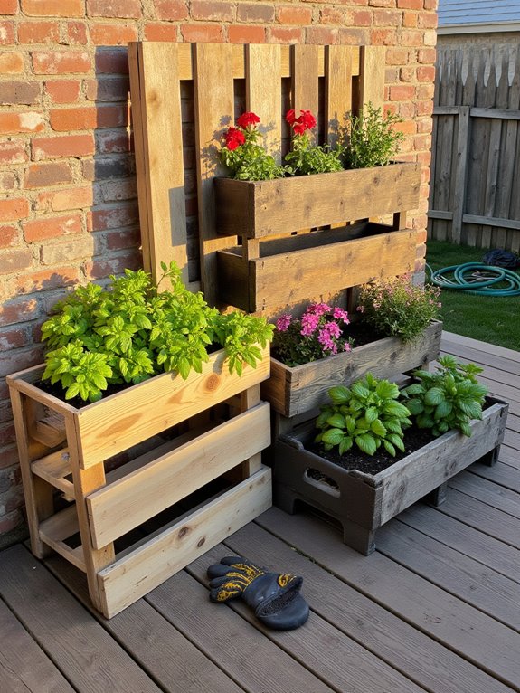 diy pallet garden planters