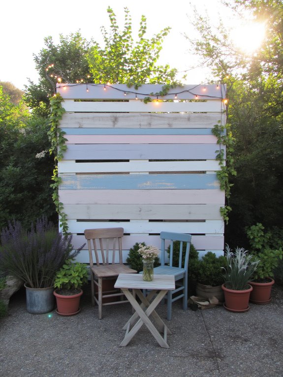 diy pallet wall photo booth