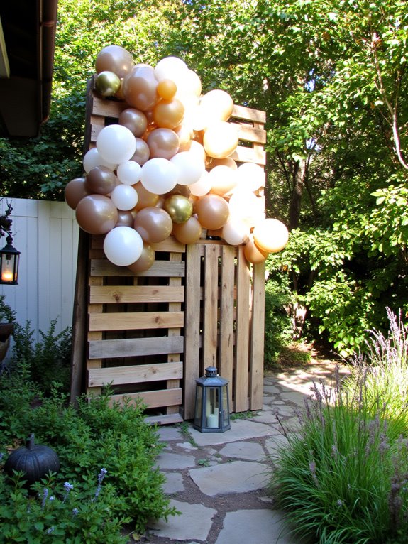 elegant balloon backdrop designs