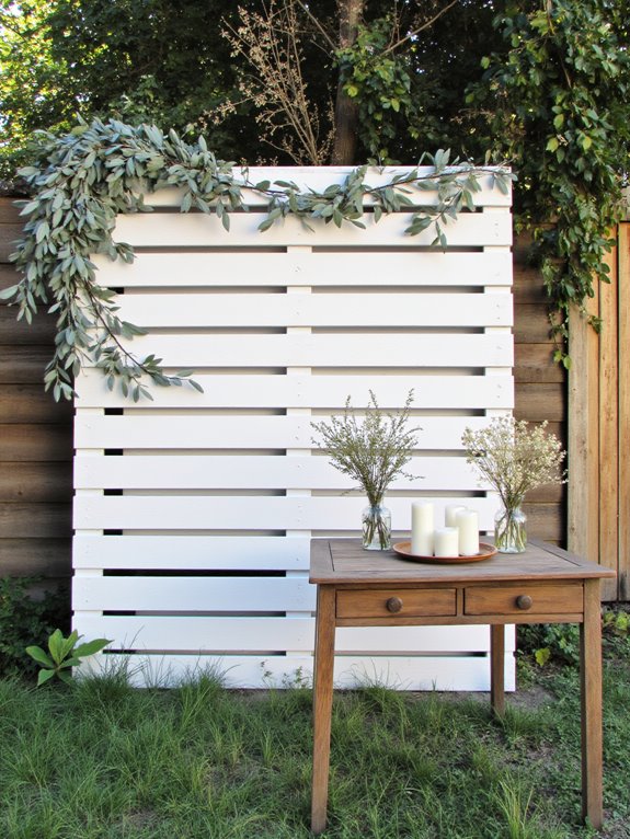 elegant minimalist pallet backdrop