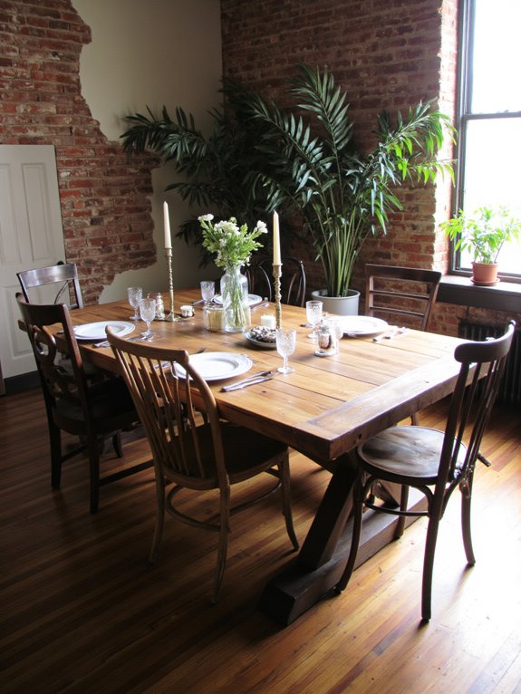 elegant rustic dining tables