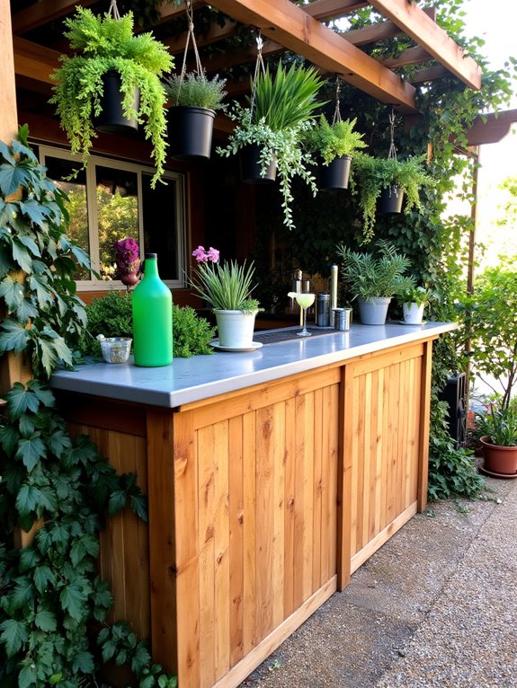 enhance outdoor bar greenery