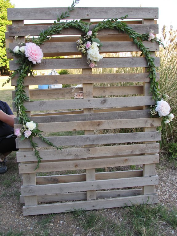 floral accents enhance backdrops