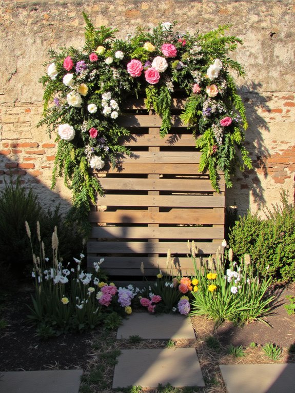 floral accents for backdrop