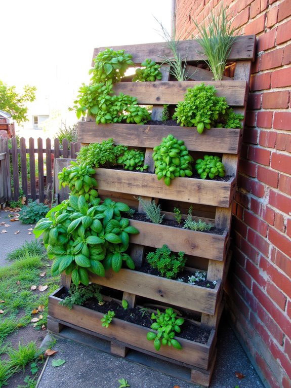 grow herbs in pallets