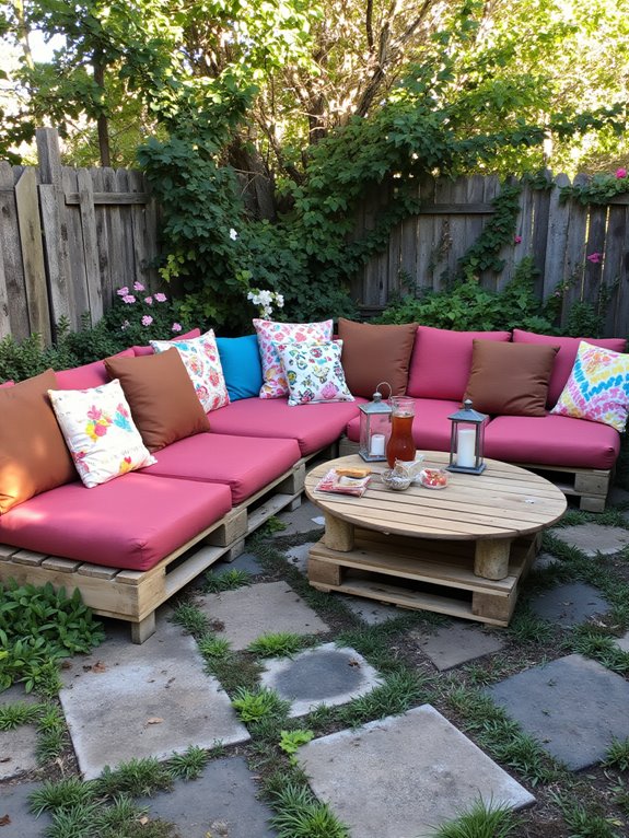 inviting rustic outdoor seating