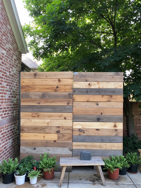 layered pallet backdrop design