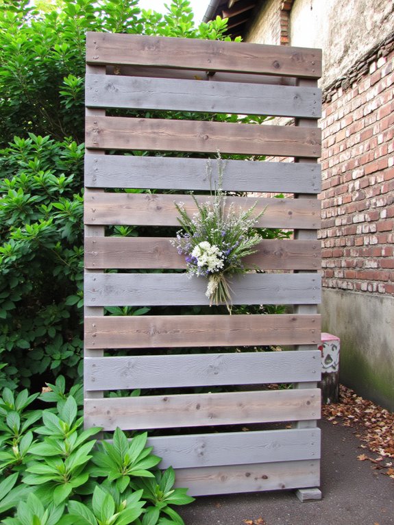 layered pallet backdrop design