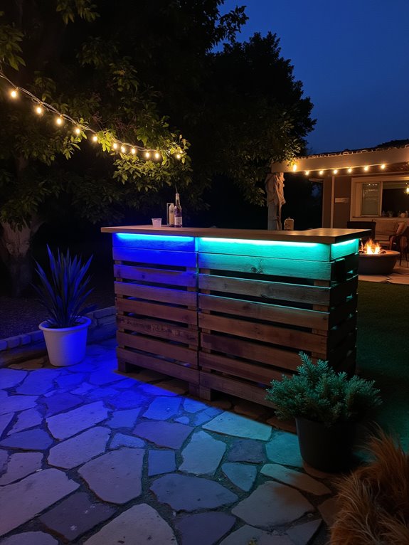 led lights enhance ambiance