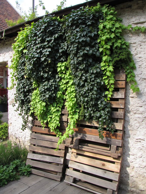lush greenery wall creation