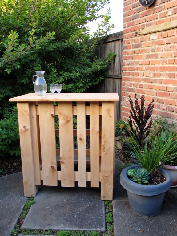 minimalist pallet bar elegance