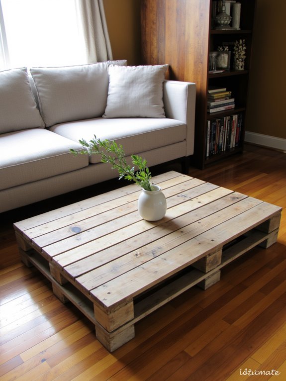 minimalist pallet coffee table
