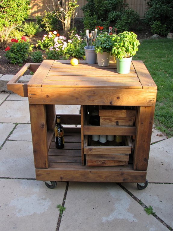 mobile pallet bar cart