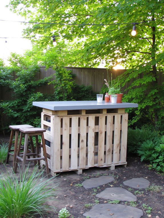 modern minimalist pallet bar