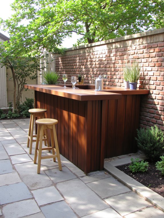 modern minimalist wooden bars