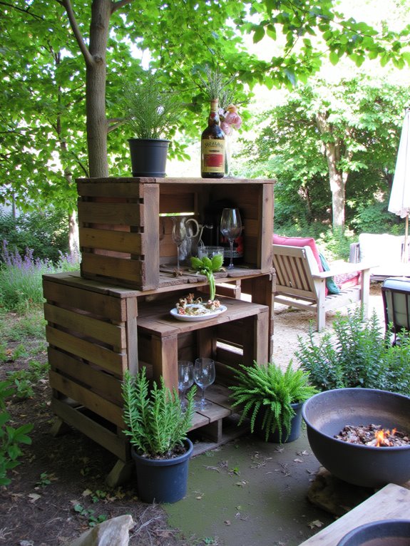 multi level outdoor entertainment bar