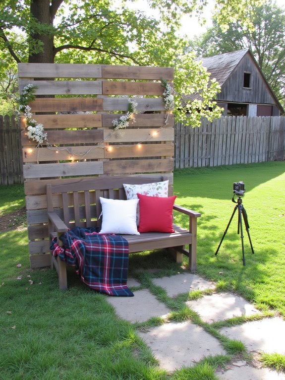 natural pallet photo booth