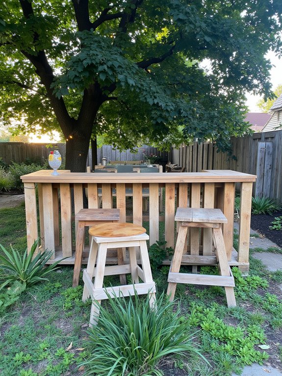nature inspired rustic bar design