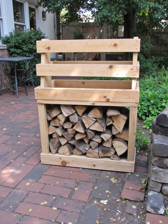 neat and organized firewood holder