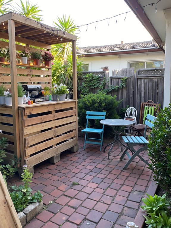 outdoor coffee bar setup