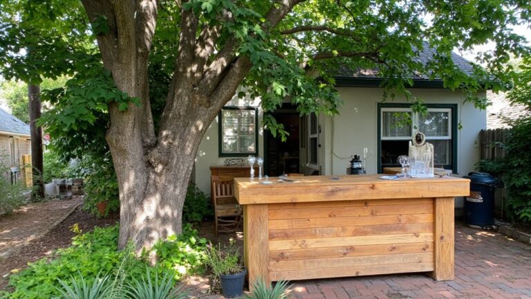 outdoor wooden bar designs