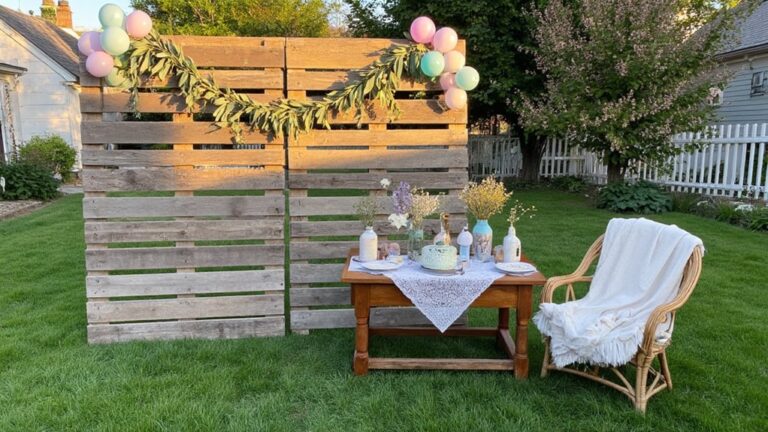 pallet backdrop baby shower