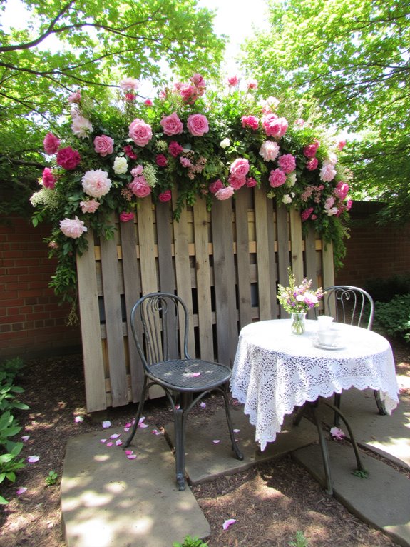 pallet backdrops with decor