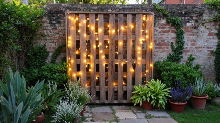 pallet backdrops with lights