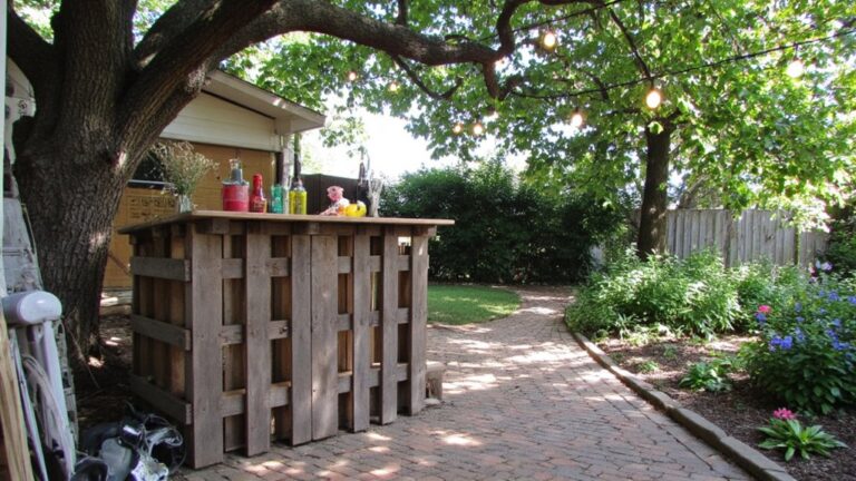 22 Creative DIY Pallet Bar Designs For A Backyard Glow Up pallet bar backyard designs