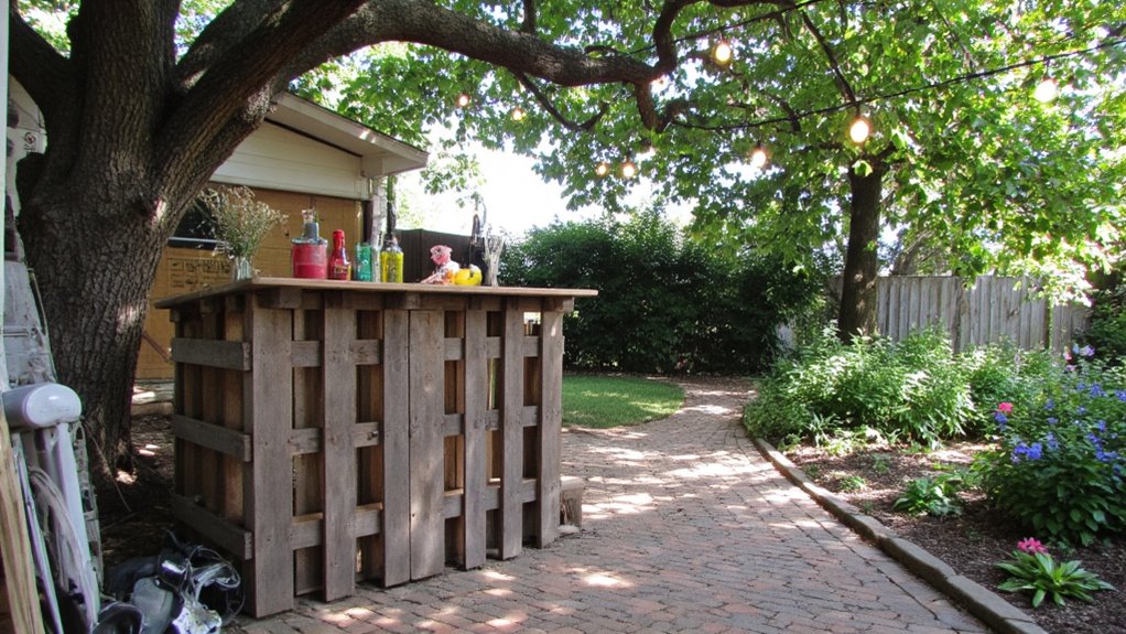 22 Creative DIY Pallet Bar Designs For A Backyard Glow Up