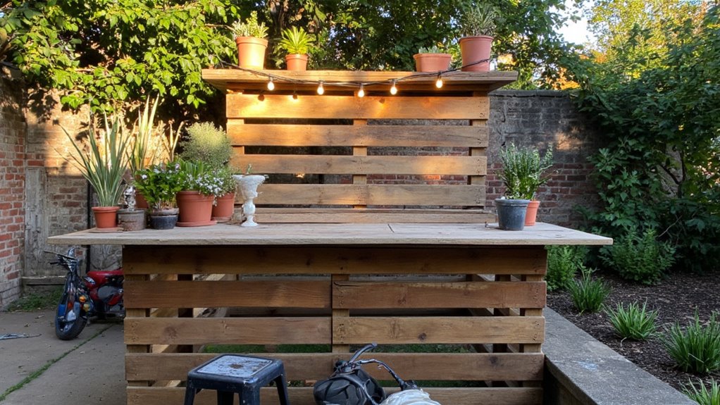 21 Gorgeous Outdoor Pallet Bar Ideas For Instant Patio Charm