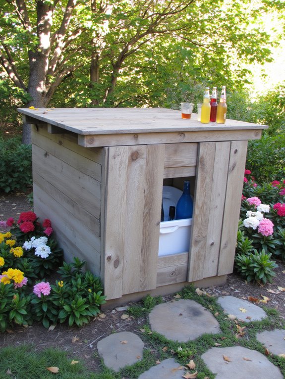 pallet bar with cooler