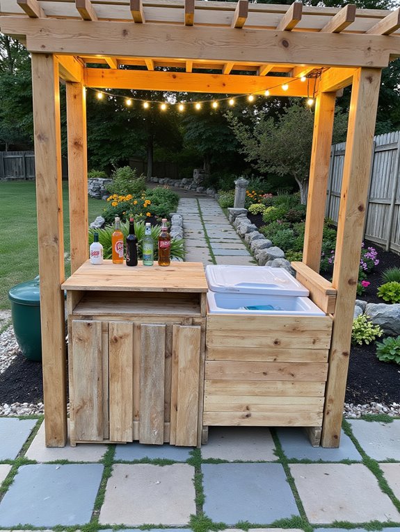 pallet bar with cooler