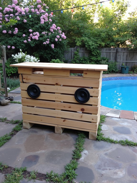 pallet bar with speakers