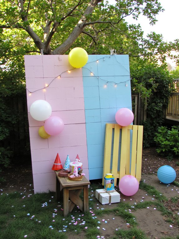 pallet board birthday backdrop