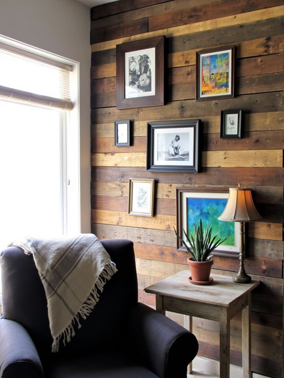 pallet board gallery wall