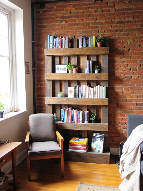 pallet bookshelf crafting project