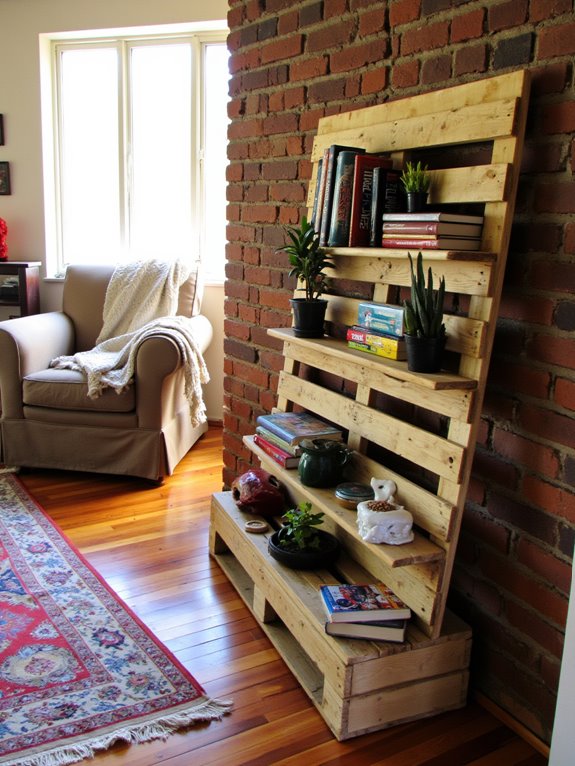 pallet bookshelf transformation project