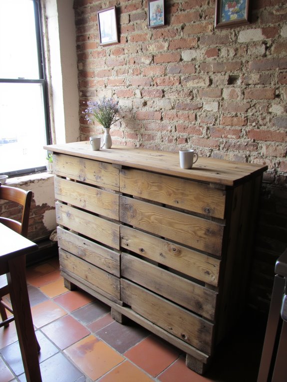pallet breakfast bar design