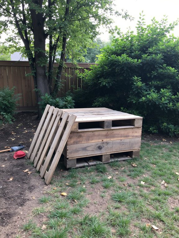 pallet compost bin creation